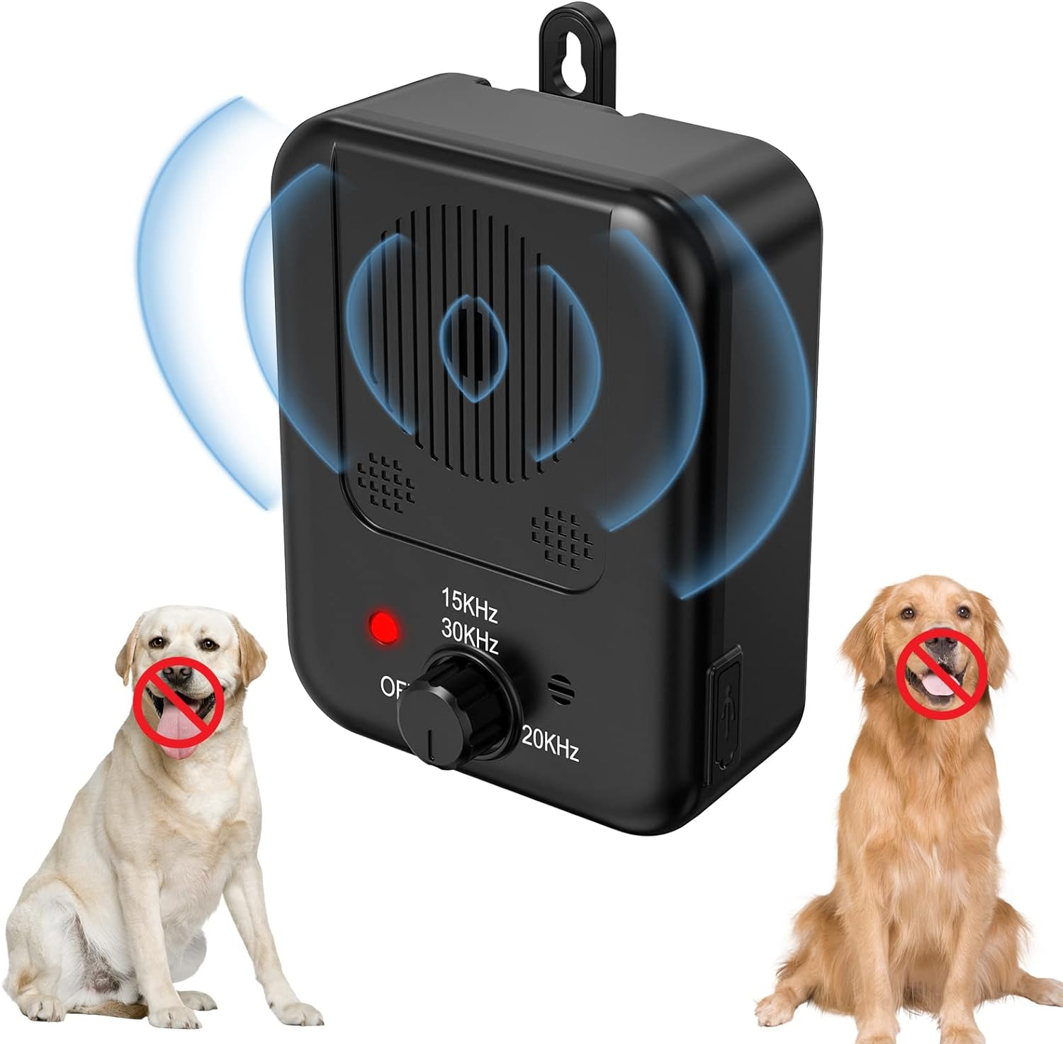 Anti Barking Device, Auto Dog Barking Control Devices with 3 Modes, Waterproof Bark Dog Deterrent Box, Rechargeable Ultrasonic Dog Barking Deterrent for Indoor & Outdoor Dogs, Safe for Dogs & People