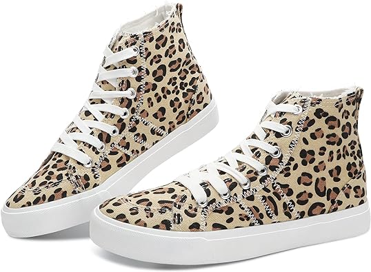 Obtaom Womens High Top Linen Shoes Play Mid Fashion Sneaker Casual Lace up Canvas Shoes