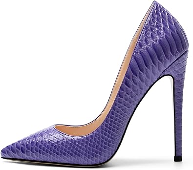 Eldof Women's High Heel Pumps 4.7“ Pointy Toe Sexy Slip On Stiletto Party Shoes