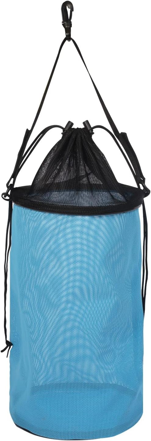 YUJHON Fishing Bait Mesh Bag 1 Gallon Live Bait Mesh Bag Fishing Bait Storage Cage Textilene Mesh Fishing Net Bag (blue, 1 Gallon)