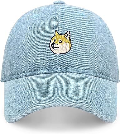 Doge Memes Shiba Inu Dog Dad Hats Doge Coin Cryto Meme Original Design Baseball Caps Funny Hats for Men Women Teens Unisex