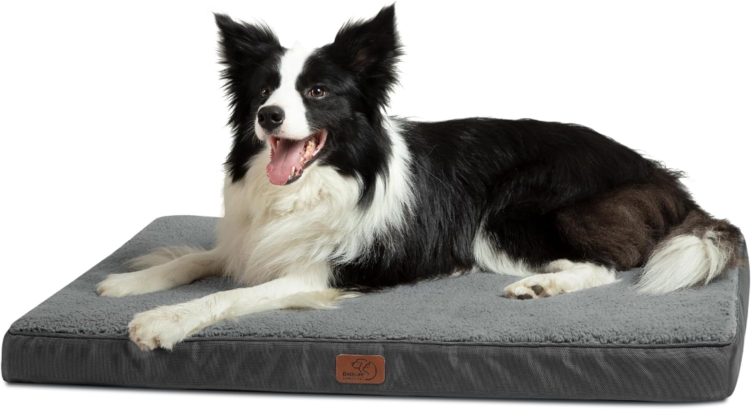 Bedsure Extra Large Dog Crate Bed - Big Orthopedic Waterproof Dog Beds with Removable Washable Cover for Large Dogs, Egg Crate Foam Pet Bed Mat, Suitable...