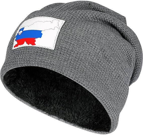 Hip Hop Caps Mens and Womens Stylish Hip Hop Caps Dark Gray-Slovenia Flag T Hip Hop Caps 56X26.5cm