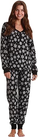 #followme Printed 2 Piece Base Layer Thermal Underwear Set for Women