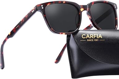 CARFIA Polarized Men's Sunglasses UV400 Protection for Driving Fishing Hiking Golf Outdoor Sport Glasses