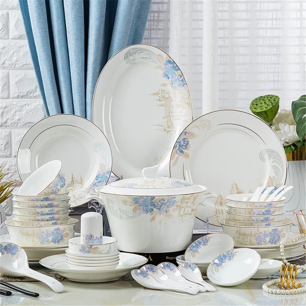 YUTR Ceramic Tableware Set Dishes Household Simple Bone China Tableware Daily Gifts Dinnerware Sets