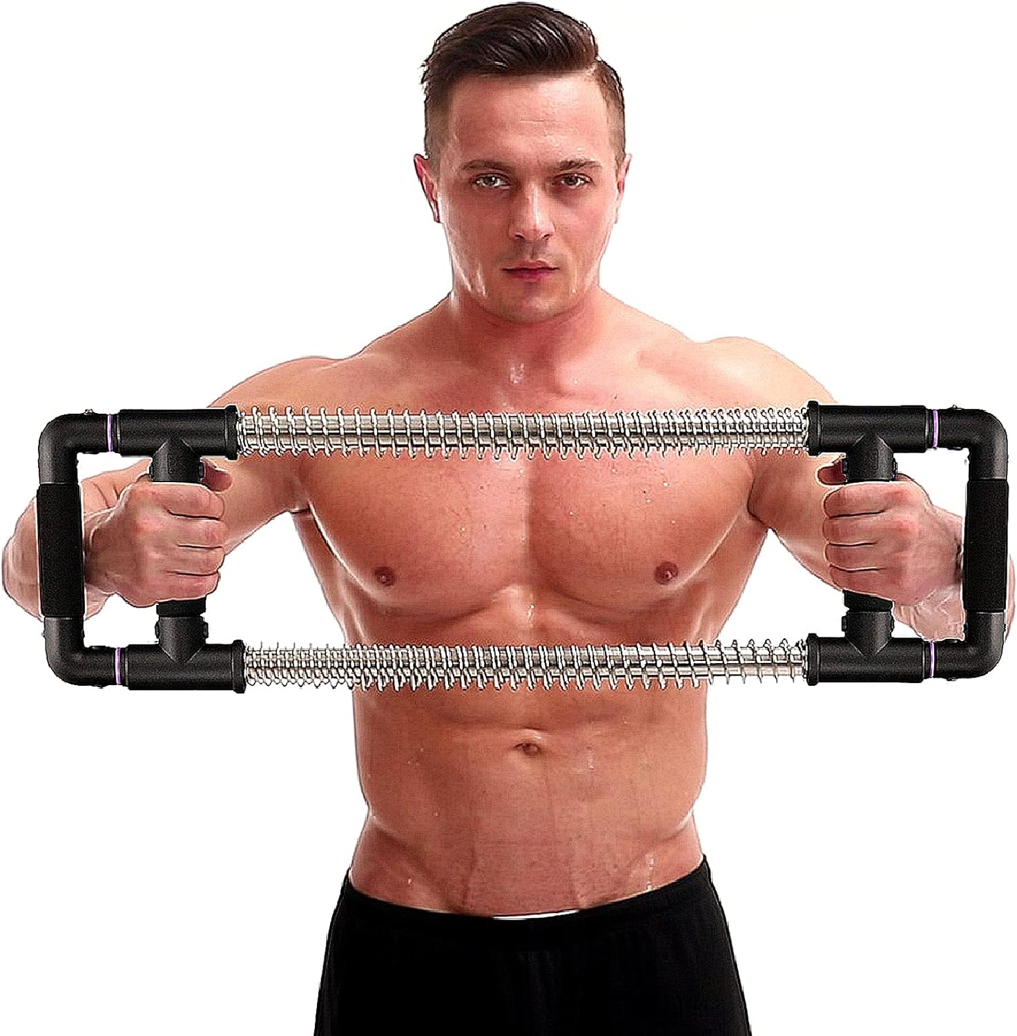 GOFITNESS Push Down Fitness Machine - Chest Expander at Home Workout Equipment, Arm Exerciser Portable Spring Resistance Exercise Gym Kit for Home, Travel...