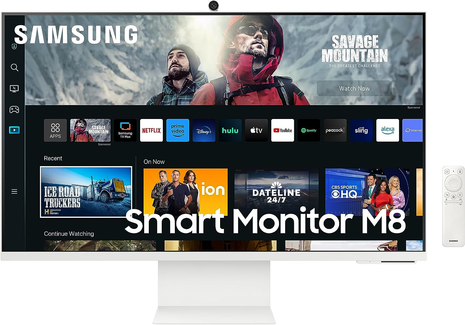 SAMSUNG 27" M80C UHD HDR Smart Computer Monitor Screen with Streaming TV, Slimfit Camera Included, Wireless Remote PC Access, Alexa Built-in...
