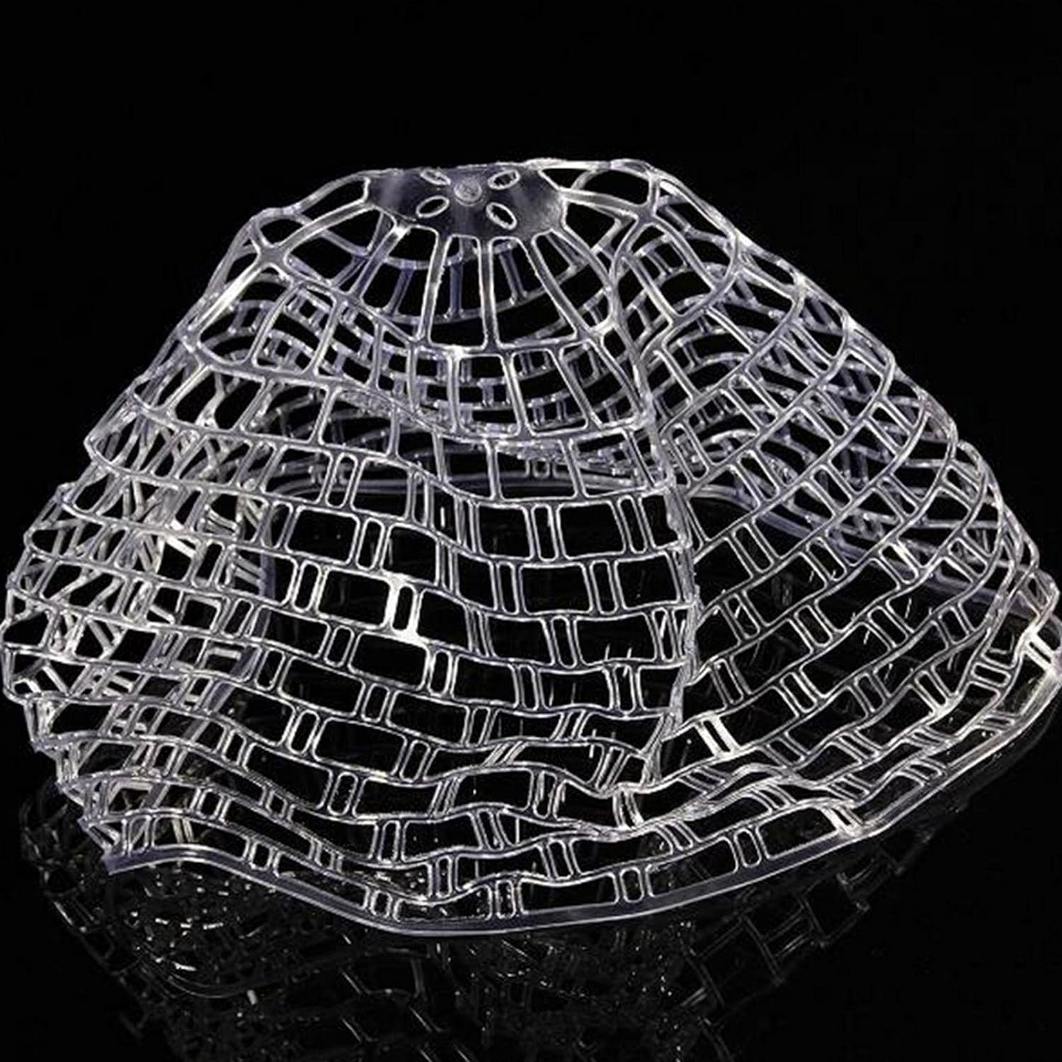Transparent Rubber Fishing Net, Fly Fishing Landing Net Replacement Netting for Freshwater Saltwater Fishing, Soft Rubber Mesh Safe Catch and Release Fish(Size:M - 39 inch)