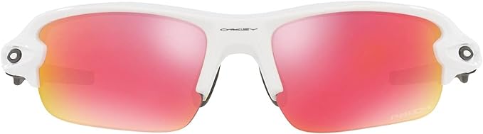 Oakley Youth OJ9008 Flak XXS Square Sunglasses, Polished White/Prizm Field, 58 mm