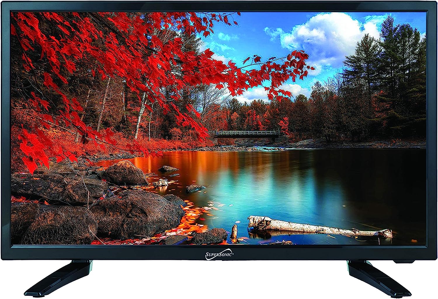Supersonic SC-2411 23.6 -Inch DLED HDTV with Dual Tuners, HDMI Input,1080p Resolution, Immersive 16:9 Aspect Ratio, Rich Color Palette, USB Playback, Wall Mountable Design and AC/DC Compatibility