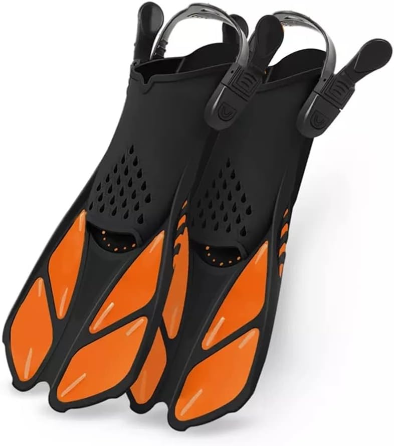 Snorkeling Diving Swimming Fins Scuba Adjustable Men Women Long Submersible Foot Flippers Swimming Equipment (Color : C, Size : S/M)