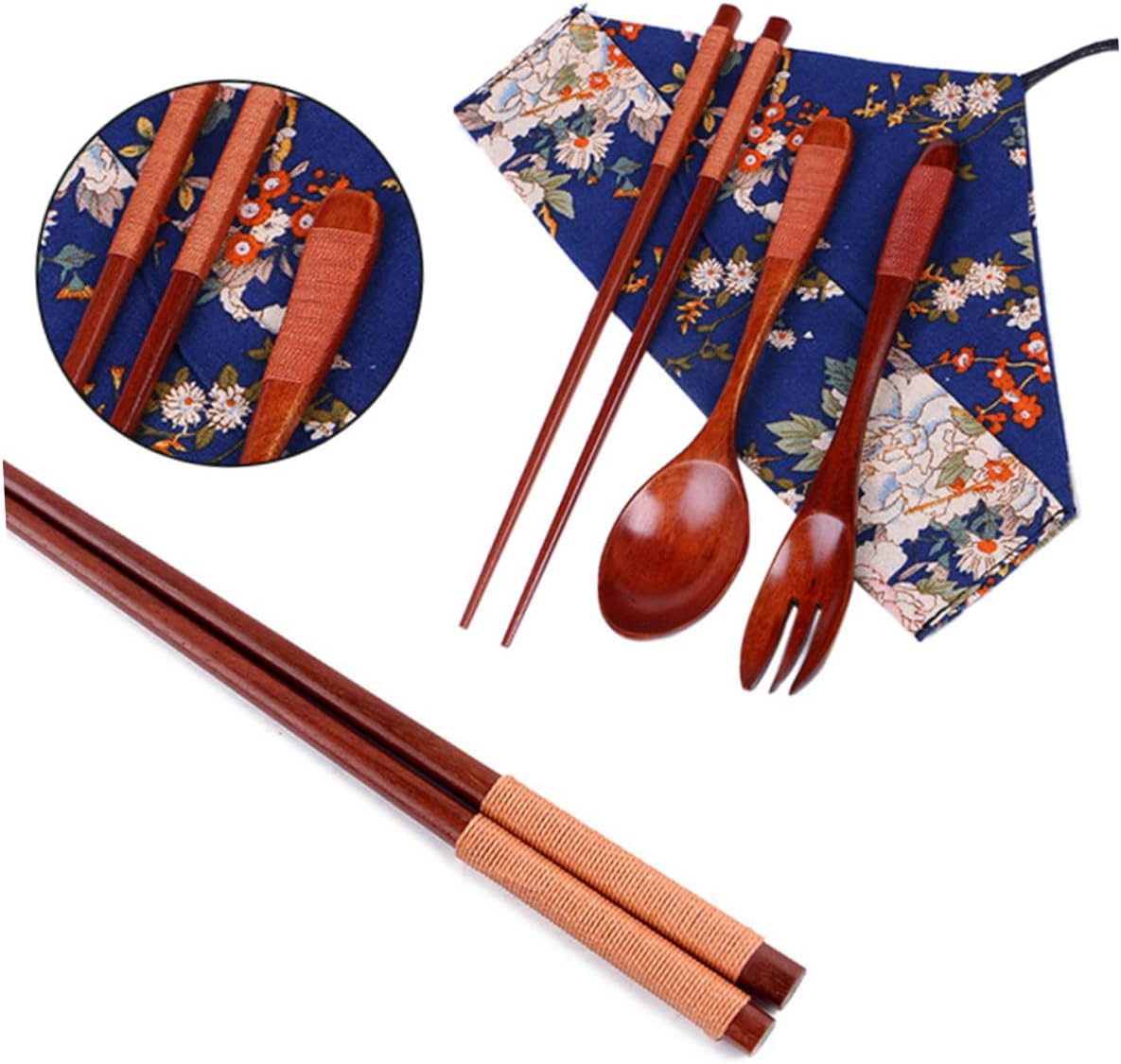 EXQUIMEUBLE Wooden Tableware Wooden Dinnerware Spoon Japanese-style Bamboo