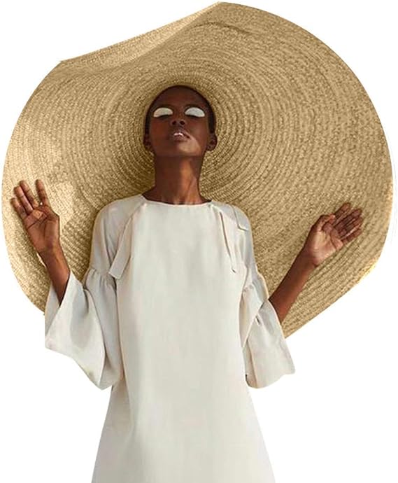 Women's Sun Hats Large Foldable Floppy Wide Brim Straw Hat Summer Holiday Travel UV Protection Beach Handwoven Big Brim Cap