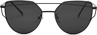 SOJOS Cat Eye Sunglasses for Women Fashion Designer Style Mirrored Lenses
