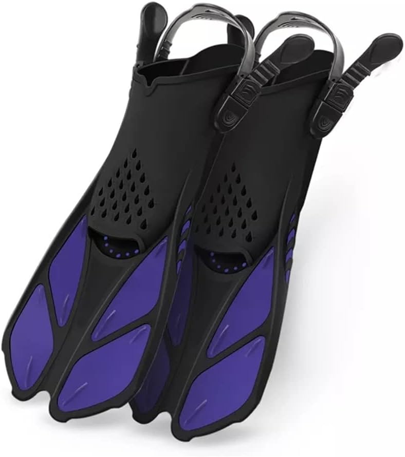 Diving Swimming Fins Scuba Adjustable Men Women Long Submersible Foot Flippers Swimming Equipment (Color : B, Size : XS)