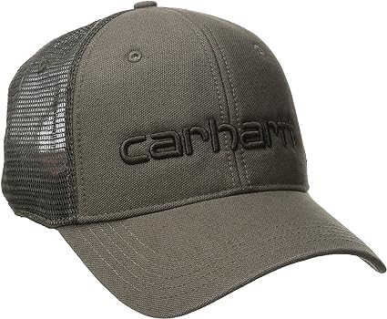 Carhartt Men's Canvas Mesh-Back Logo Graphic Cap