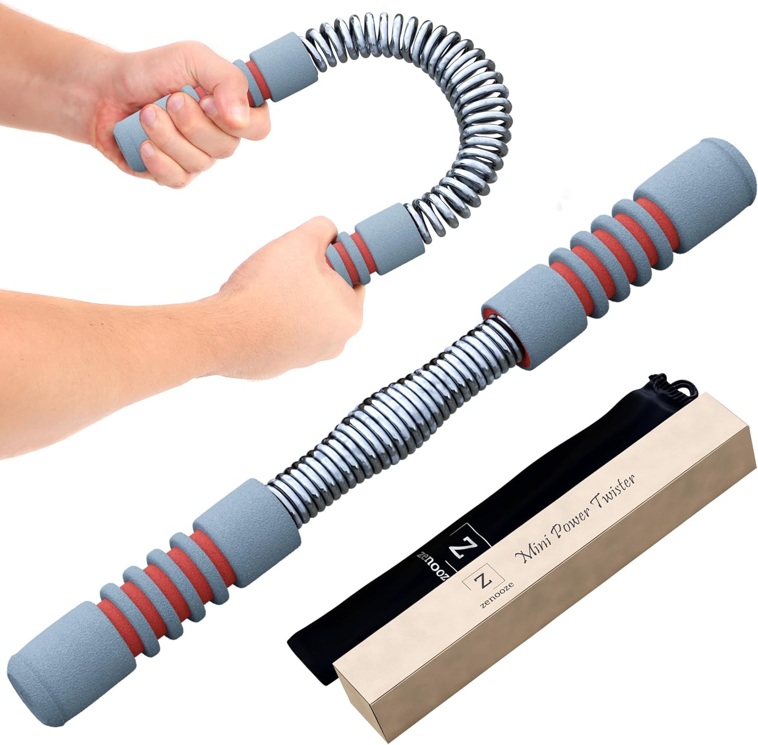 Zenooze's Power Twister Flex Bar, The Ultimate Upper Body Exercise Equipment for Strengthening Your Chest Workout, Shoulders,Biceps, Arms, Forearm...