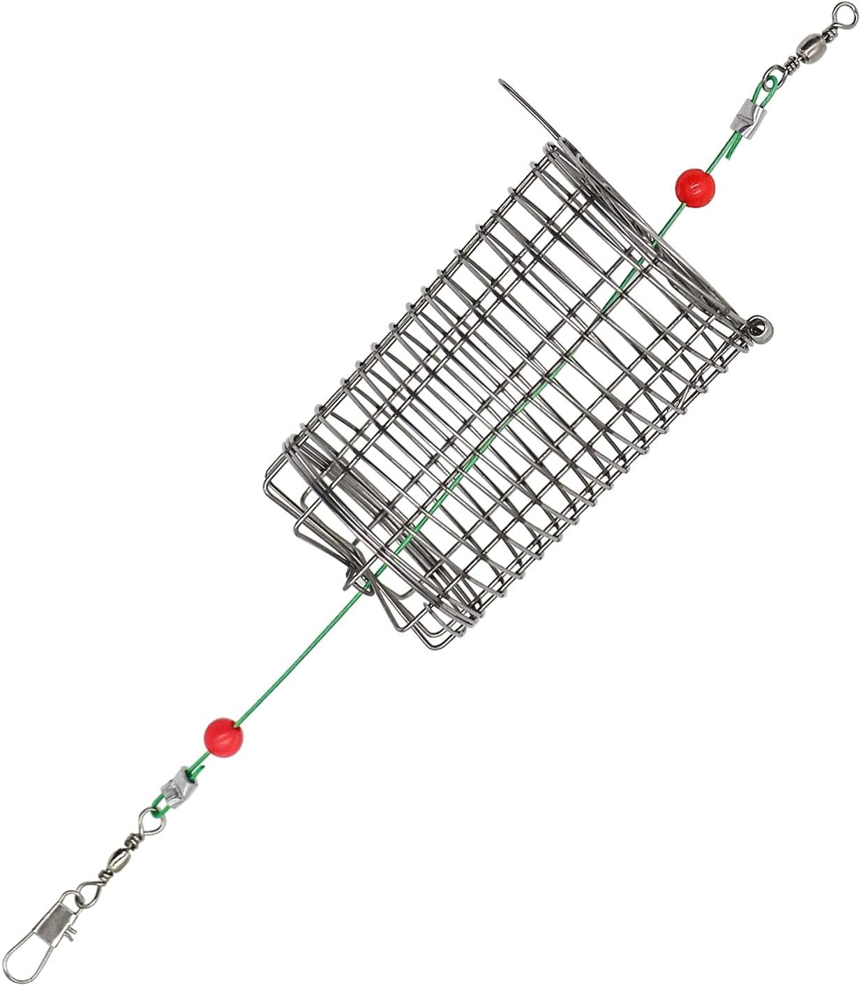 UperUper 10pcs Fishing Bait Trap Cage Feeder, Baits Cage Basket Holder Coarse Lure Feeder Fishing Tackle Kit, Size L/M/S