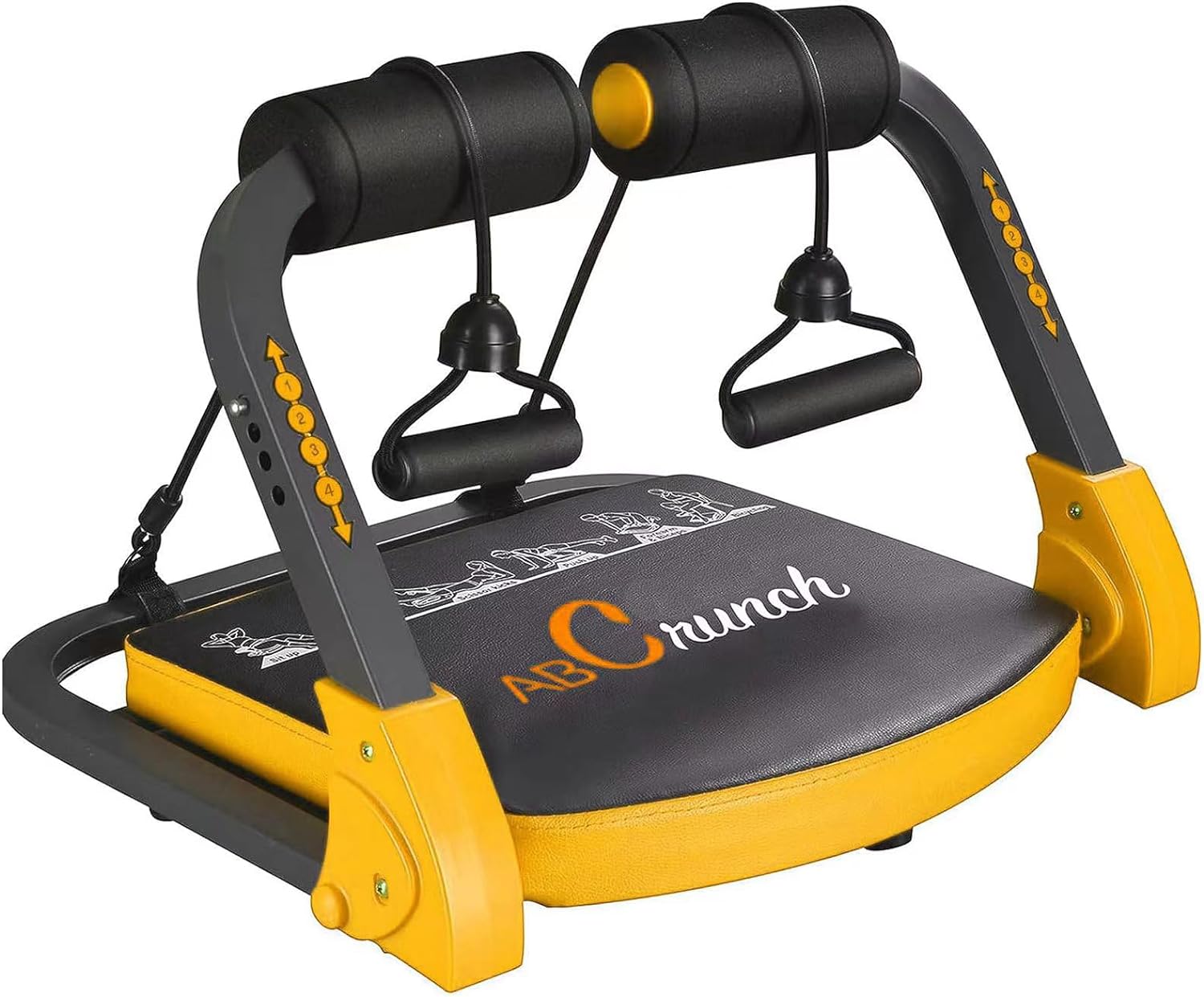 Kinglotus Ab Core Workout Machine - Abs Exercise Equipment for Home Gym, with Resistance Bands Foldable Double Thick Situps Pad, Workout Mat, Core Training,...