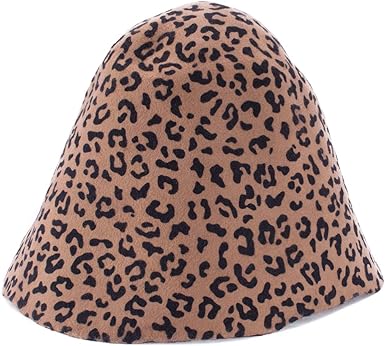 Leopard Capeline Womens Wool Felt Hat Base Cone Cloche Hood Millinery Craft B088
