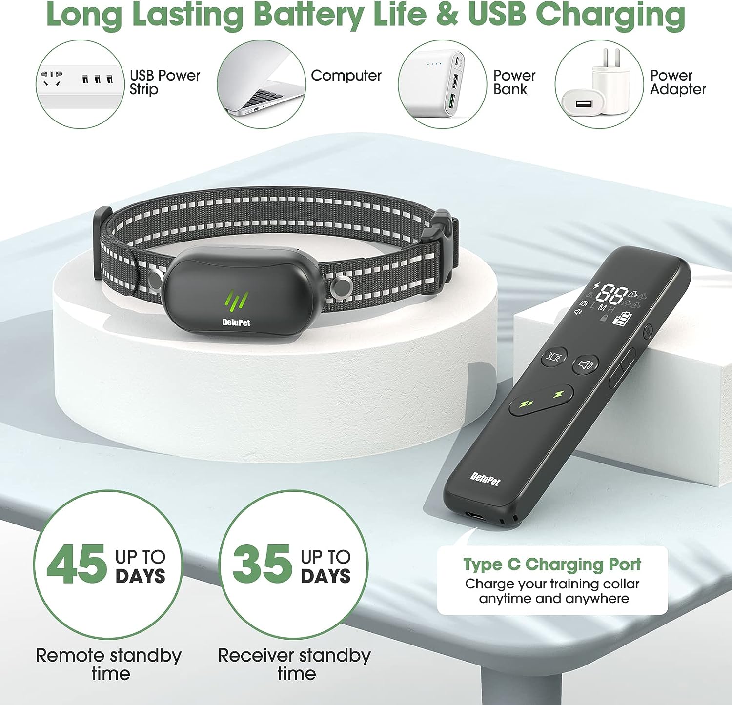 Dog Shock Collar - Electric Dog Training Collar with Remote 1600FT, Rechargeable E-Collar Waterproof Collars with 3 Training Modes, Security Lock for All...