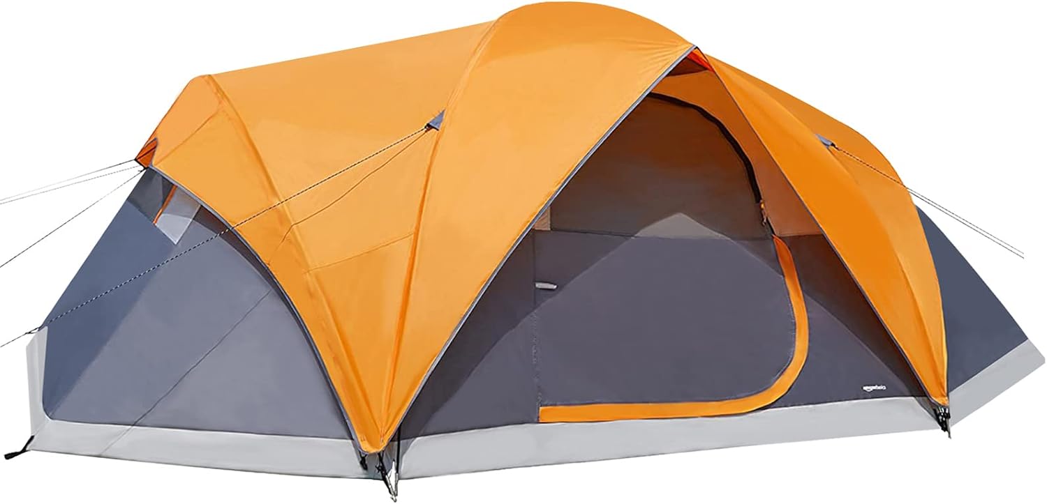 Amazon Basics Dome Camping Tent With Rainfly and Carry Bag, 4/8 Person
