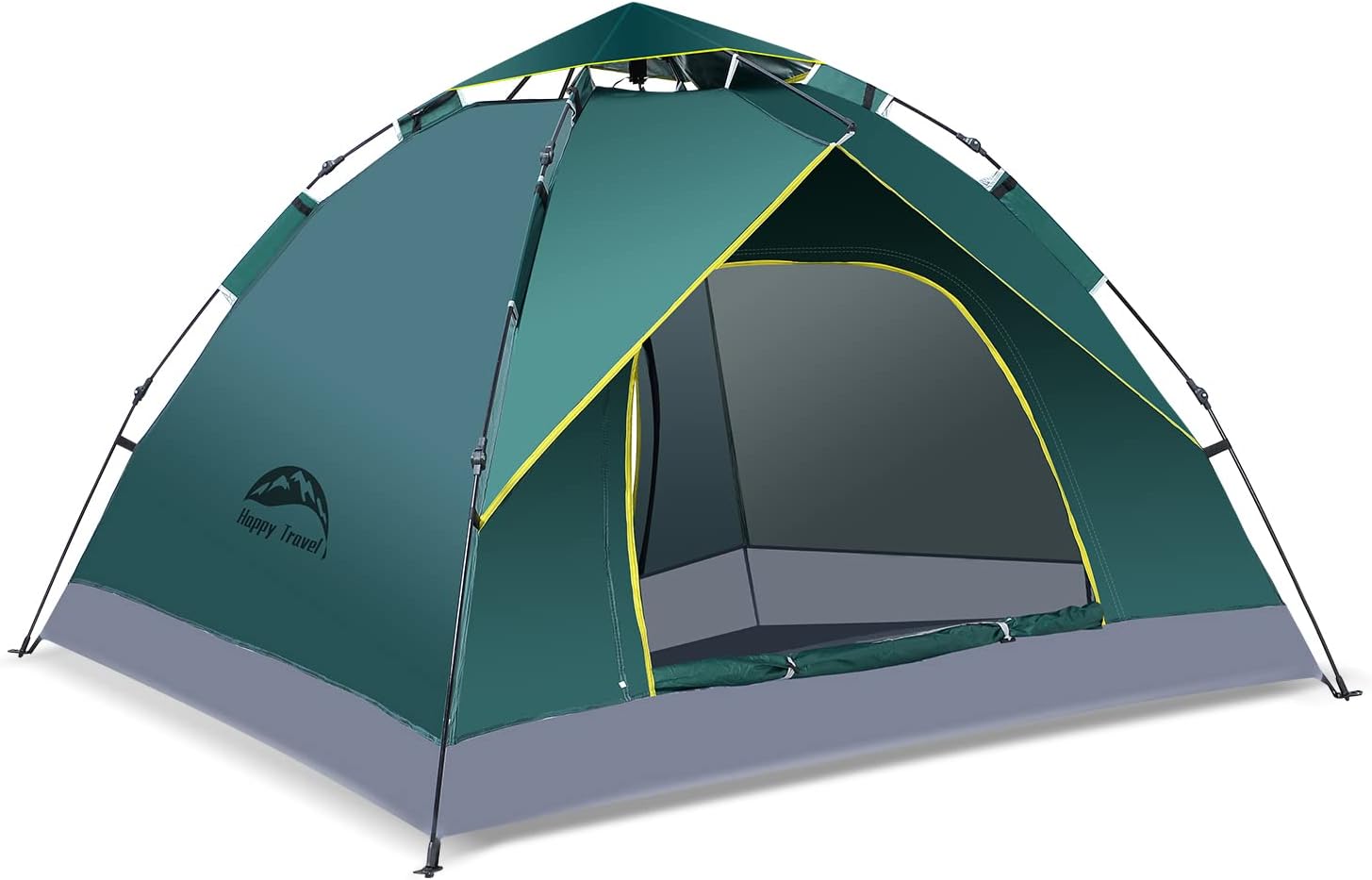 Happy Travel 1/2/3/4 Person Camping Tent, Instant Easy Pop Up Tents for Camping,Automatic Waterproof Family Camping Tent, Easy Set Up Tent,Portable...