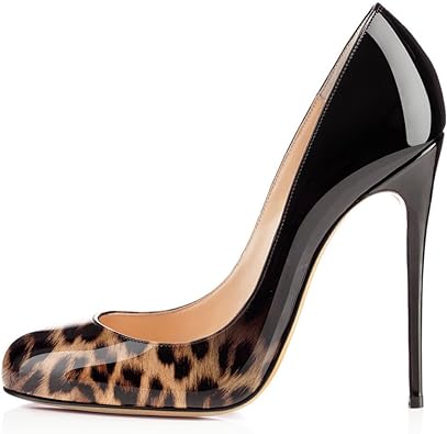 Eldof Womens High Heel Pumps Round Toe Stilettoes 4.7" Sky High Heels Party Dress Pumps