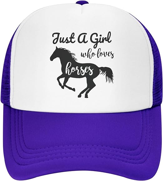 Drtga Just Girl Who Loves Horse (2) Classics Retro Trucker Hat Women Men Cap
