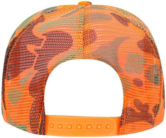 OTTO Neon Camouflage Foam Front 5 Panel High Crown Mesh Back Trucker Hat