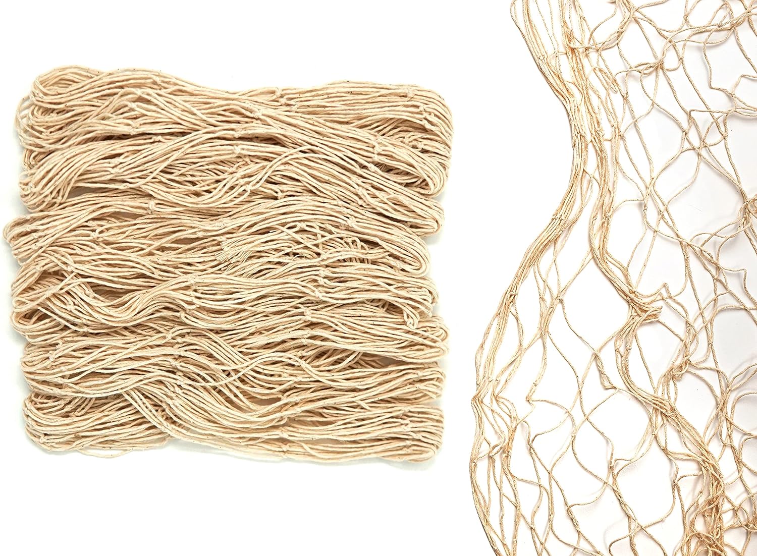 Netting Decoration, Fish Net Party Decor – Natural Color Cotton Netting 48” x 144” Inches. Fishnet for Nautical Theme, Pirate Party, Hawaiian Party,...