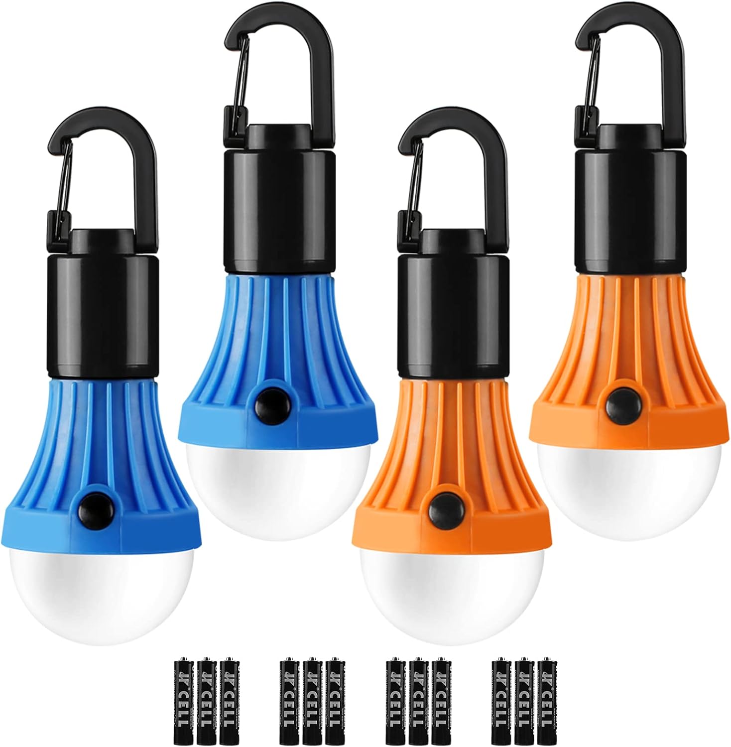 Lepro LED Camping Lantern, Camping Accessories, 3 Lighting Modes, Hanging Tent Light Bulbs with Clip Hook for Camping, Hiking, Hurricane, Storms, Outages,...