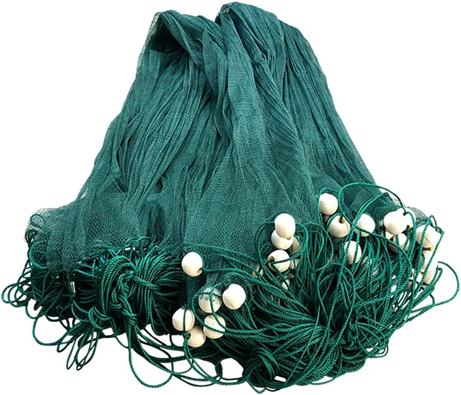 CINGHI LUSSO Fishing Drag Cast Net, Handmade Thermoplastic Material Fishing Seining,Height 2M, Length 5M - 50M, Clean Fish Pond Fishing Fish Seedlings