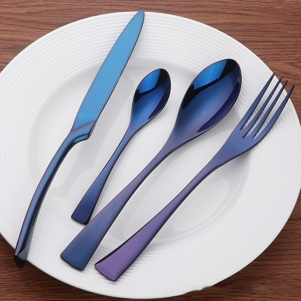 48-Piece Exquisite Silverware Set, Stainless Steel Flatware Set, Cutlery Set for 12, Fork Spoon Knife Set Eating Utensils Tableware Set for Kitchens,...