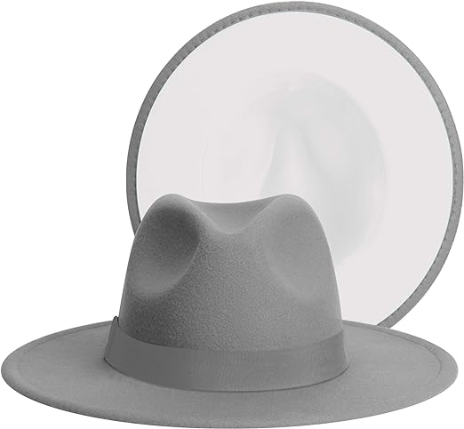 SAJUZEN Womens & Mens Fedora Hats, Wide Brim Fedora Hats for Women Men