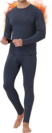 CL convallaria Long Johns Thermal Underwear for Men Soft Fleece Lined Base Layer Cold Weather Top Bottom Set XS-4XL