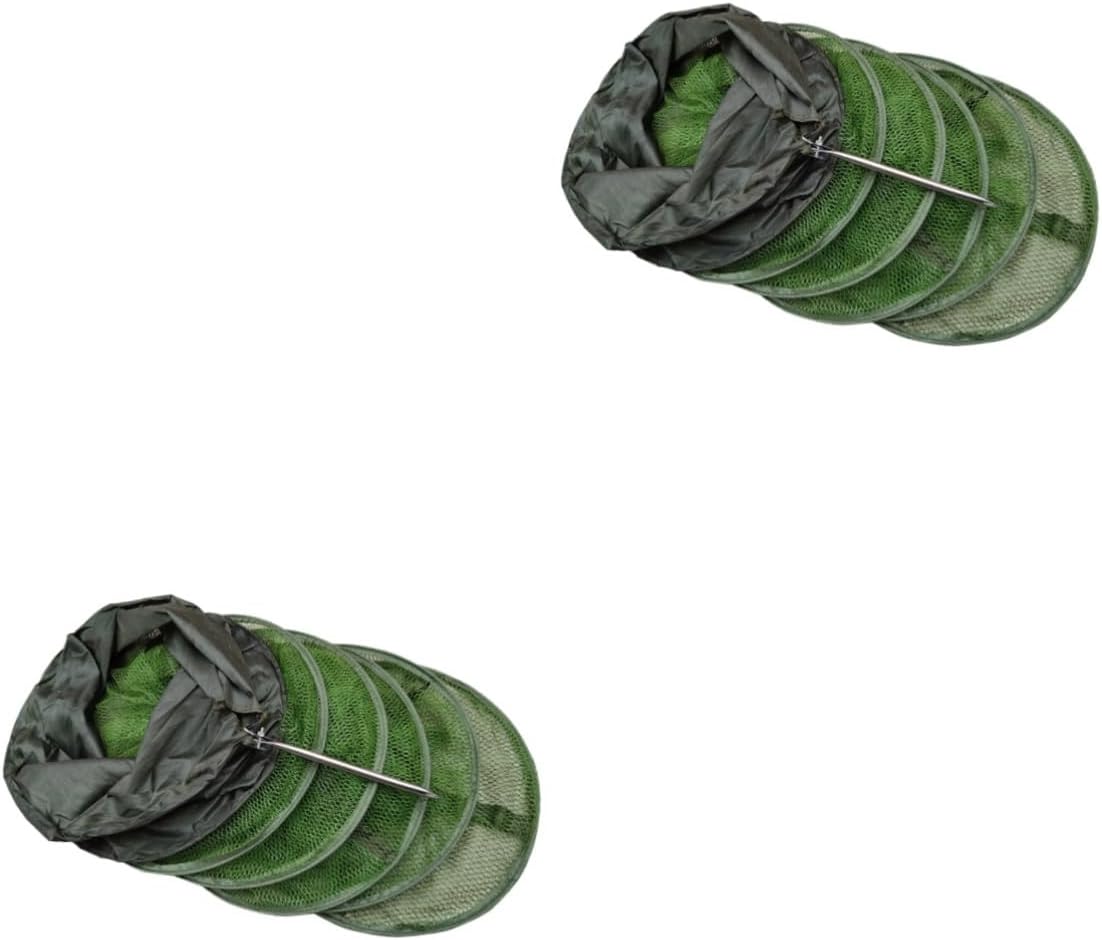 NOLITOY 2pcs Fish Protection Net Bag Foldable Fishing Nets Perch Traps Crab Nets Fly Fishing Net Bream Collapsible Fishing Net Fish Locating Tuck Net...
