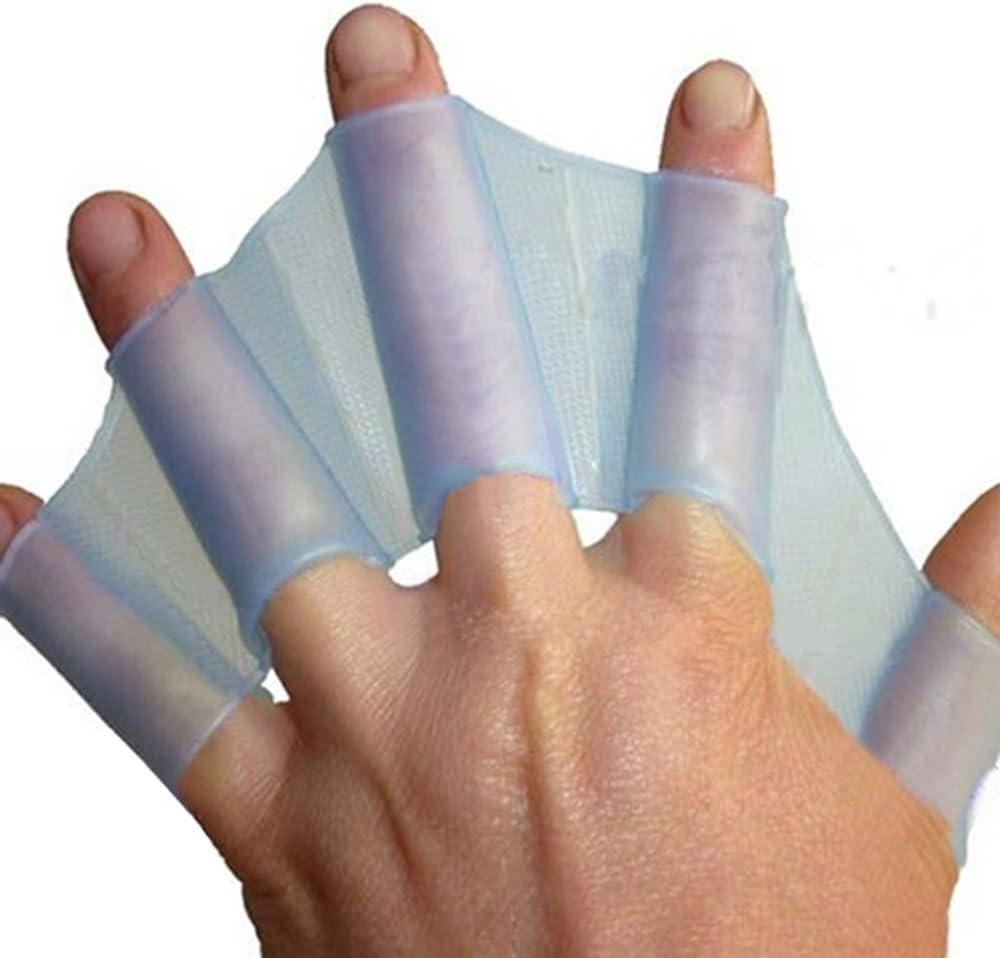 Silicone Swim Gear Fins Hand Webbed Flippers Training Glove Fingers Hand Palm Webbed Flippers Training Gloves Water Resistance