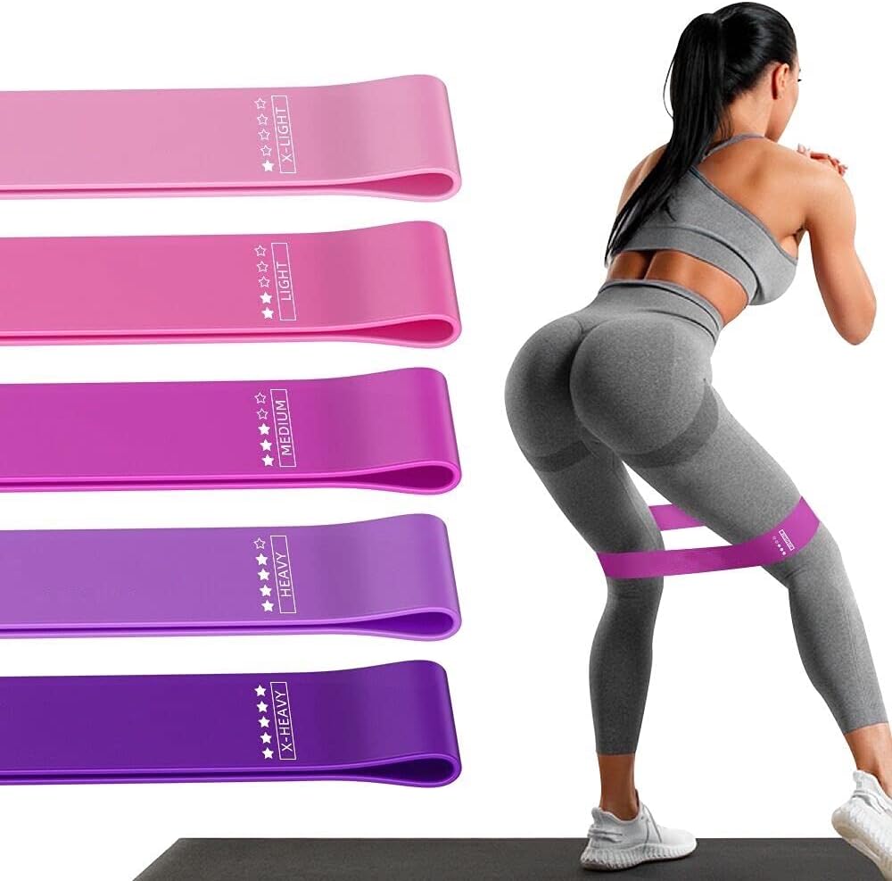 Resistance Loop Exercise Bands Exercise Bands for Home Fitness, Stretching, Strength Training, Physical Therapy,Elastic Workout Bands for Women Men Kids,...