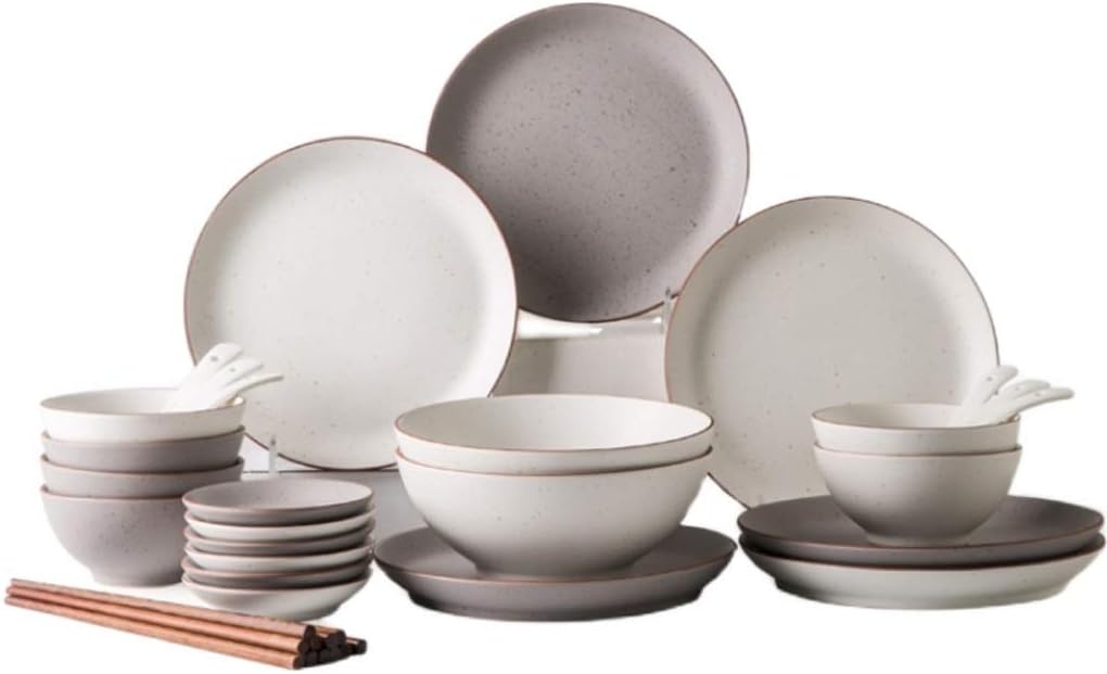 YUTR Household Combination Bowl and Plate Set, Simple and Fashionable Ceramic Tableware Combination