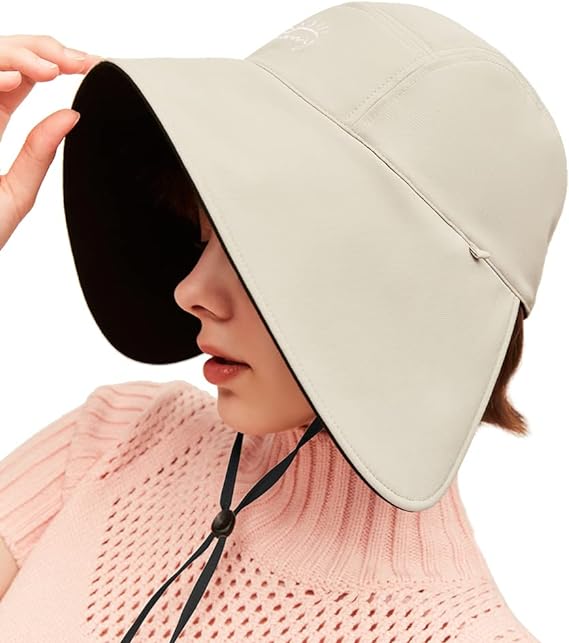 OHRAIN Women's Sun Hat with Wide Brim Anti-UV Sun Protection UPF 50+ Outdoor Cap SNH3M397