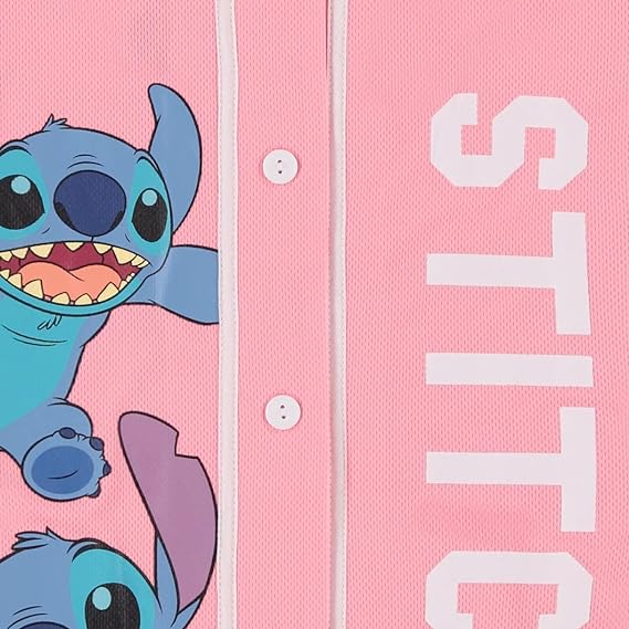 Disney Ladies Lilo and Stitch Shirt - Ladies Classic Lilo and Stitch Baseball Jersey Lilo and Stitch Mesh Jersey