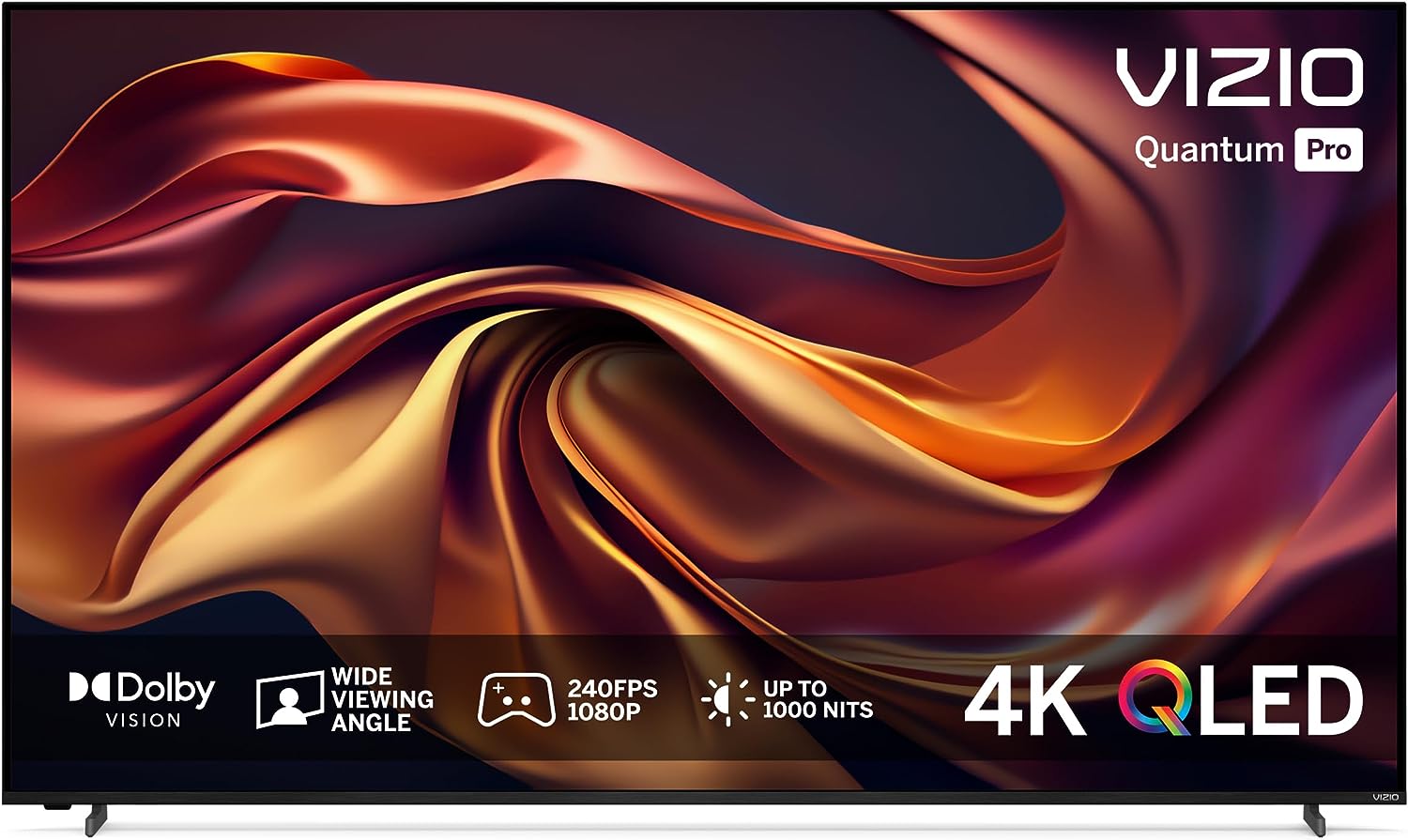VIZIO 65-inch Quantum Pro 4K QLED 120Hz Smart TV with 1,000 nits Brightness, Dolby Vision, Local Dimming, 240FPS @ 1080p PC Gaming, WiFi 6E, Apple AirPlay,...