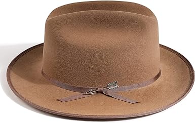 Wide Brim Fedora Hats for Men Women Vintage Felt Hat Classic Open Road Hat Panama Dress Hats Rancher Airway Vented Hat
