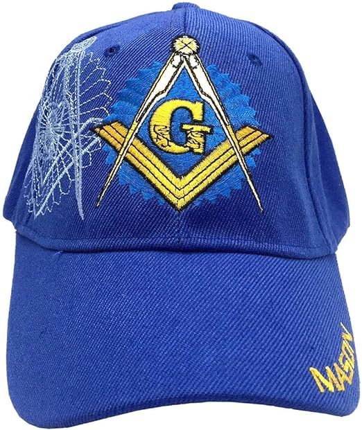 AborenCo Freemason Mason Lodge Symbol Adjustable 3D Embroidery Baseball Cap Hat