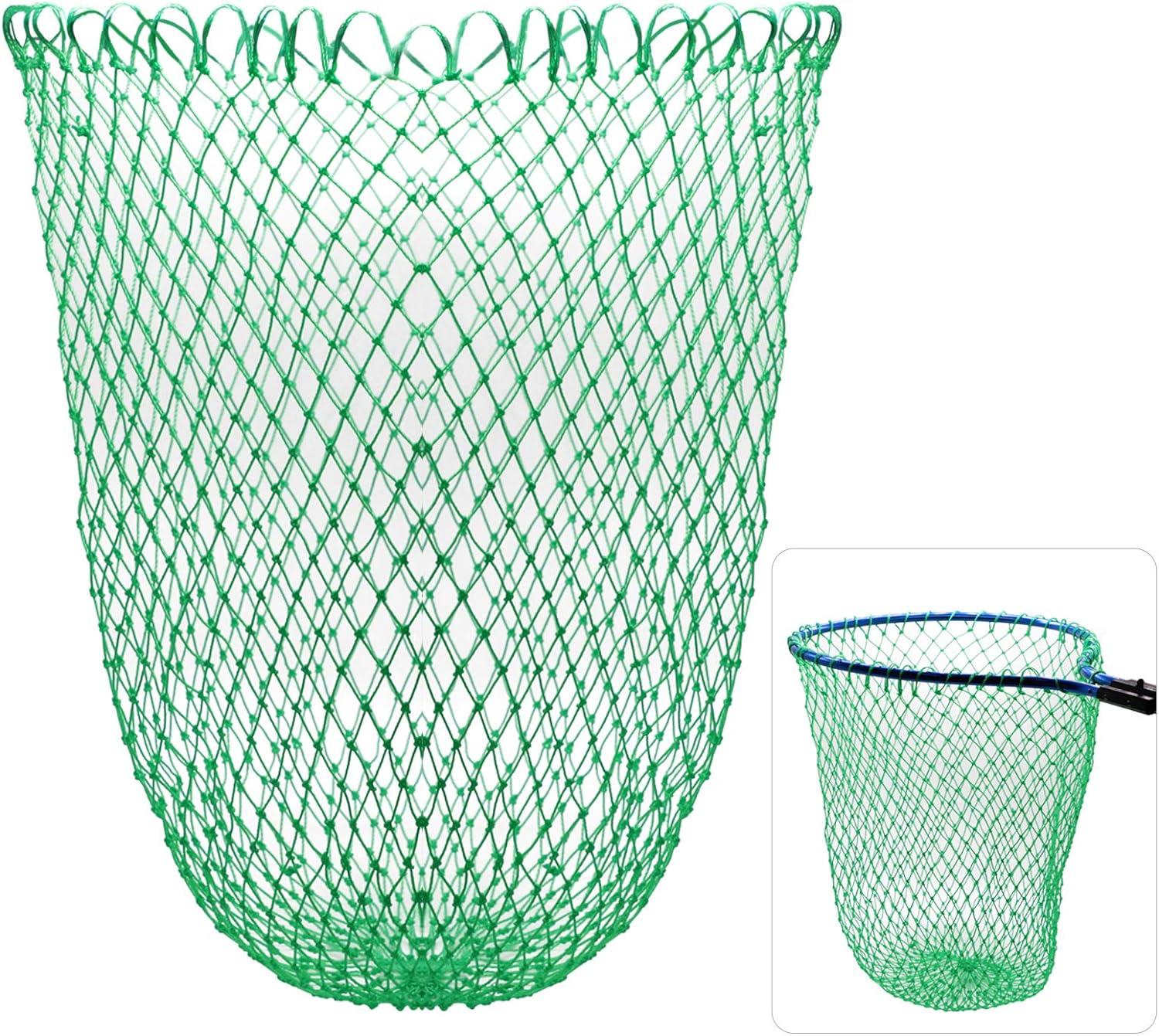 Dovesun Fishing Net Fish Landing Net Foldable Fishing Replacement Net for Freshwater Saltwater Without Handle 3 Colors