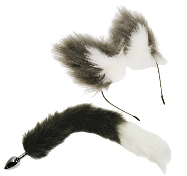 NPG｜Fox headband & tail butt plug｜BDSM training props