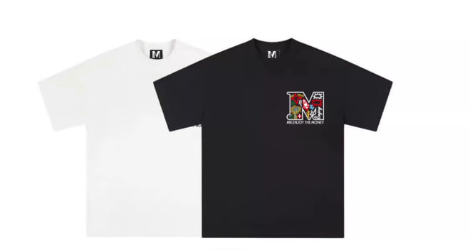 MEDM HERO American style short-sleeved T-shirt loose unisex style half-sleeved toothbrush embroidered letters Zhang Xingte style