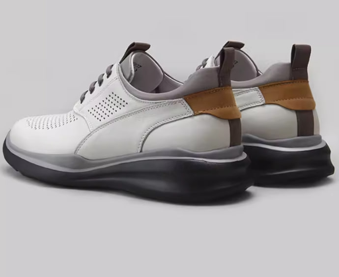 Lordmon hollow breathable summer sports casual shoes genuine leather top layer cowhide high-end men's casual leather shoes light luxury